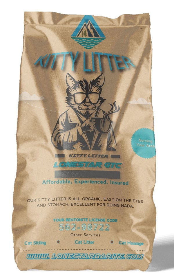 Bentonite Kitty Litter bag