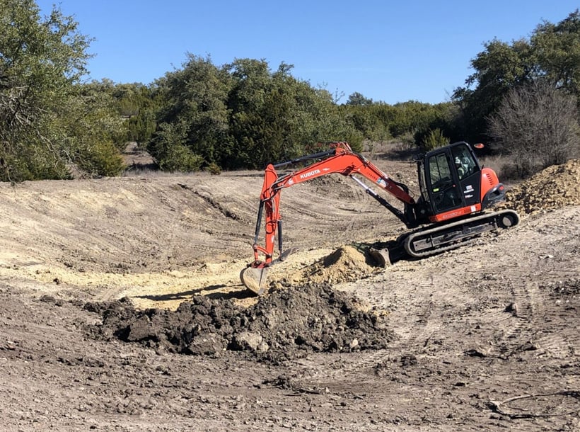 Building a pond in Texas